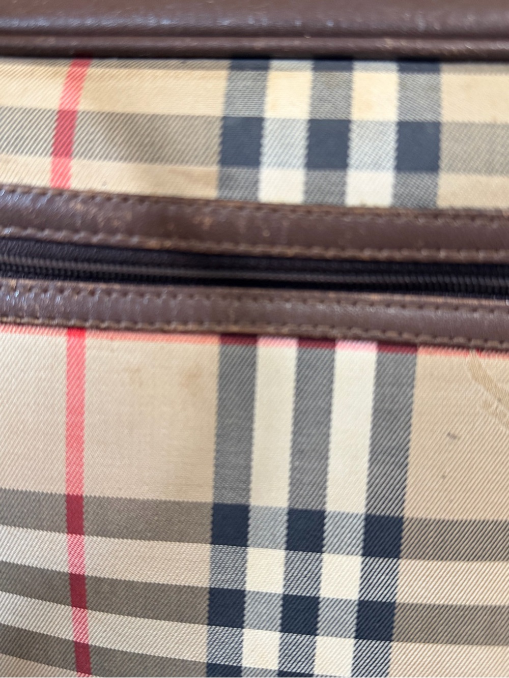 Burberry Beige Check Canvas Crossbody Bag - Picture 3 of 12